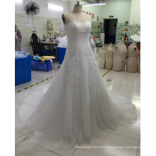 Aoliweiya Brand New Real Sample Bridal Wedding Dress with Lace